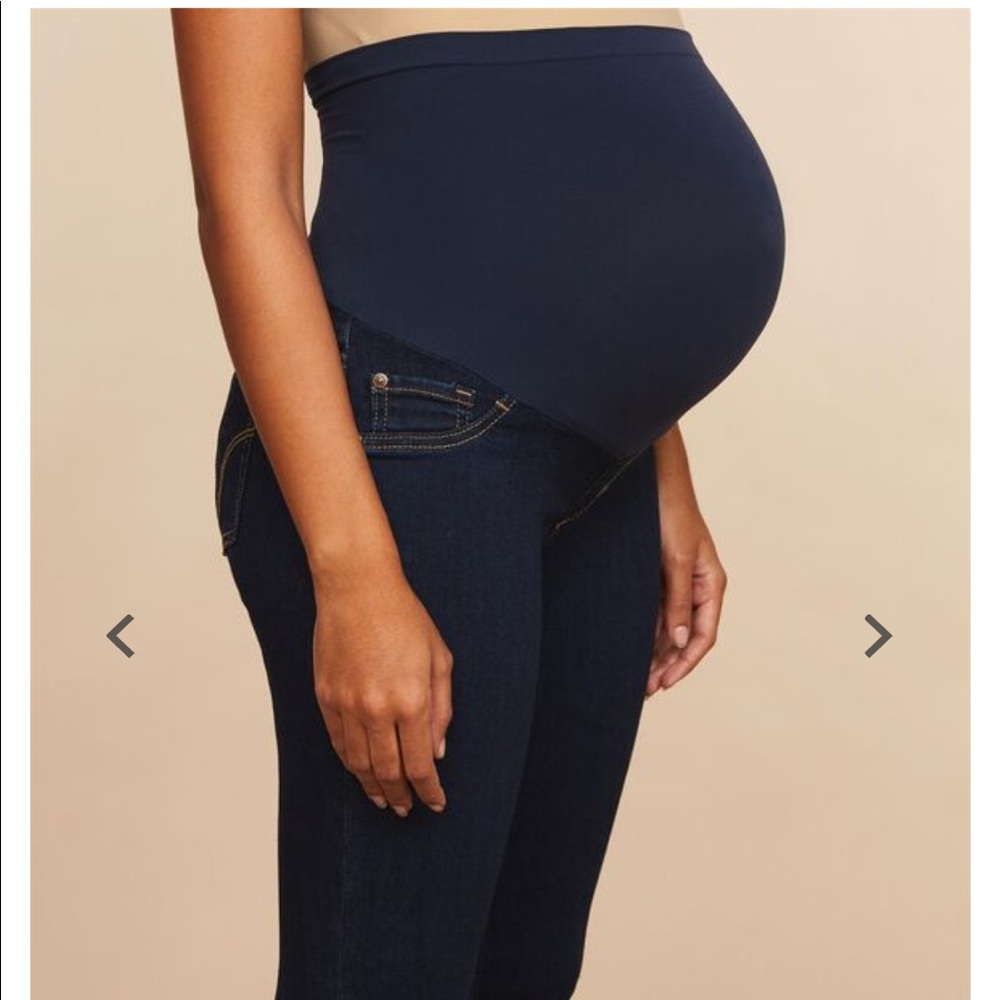 Maternity dark denim